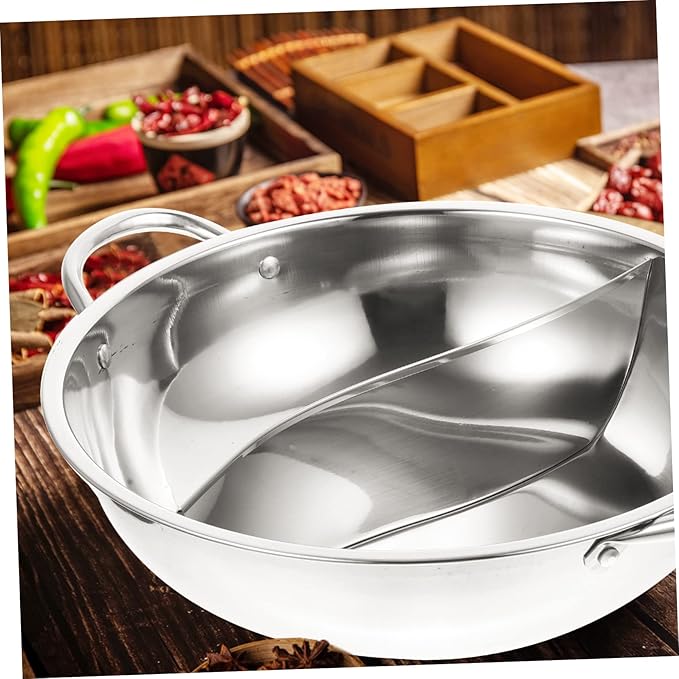 Shabu Shabu Split Hot Pot Electric 304 Stainless Steel Double Flavor Hot Pot Cooker