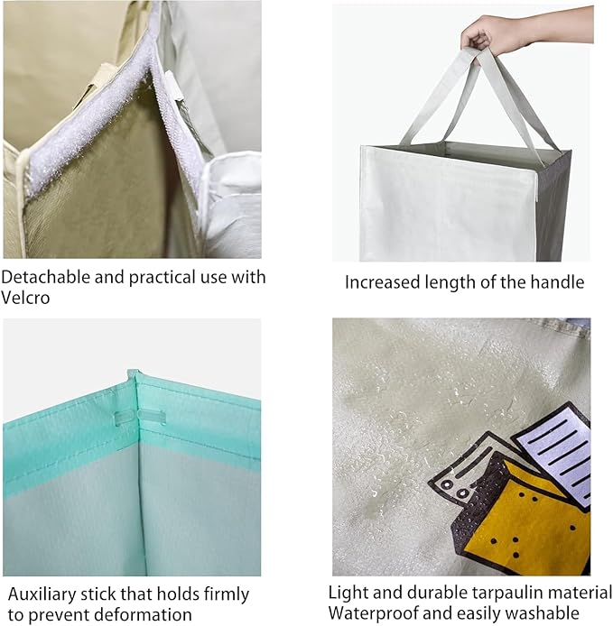 Recycling Bags,Separate Recycling Waste Bin Bags for Kitchen Home, Trash and Recycle Bin Combo,Reusable Waterproof,Kitchen & Christmas Gifts for Woman,42 Gallon,3Pack