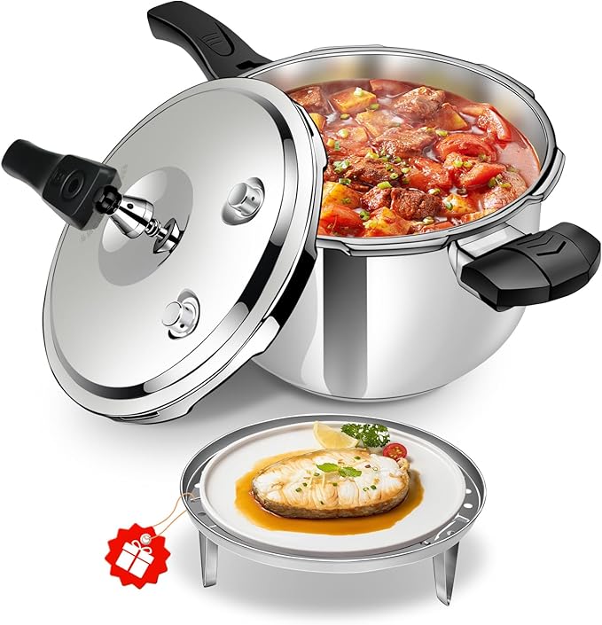 10.5qt Stainless Steel Pressure Cooker, All Stovetops Induction Compatible, Cooking Pressure Cooker 10.5+qt，pressure pot ，pressure cooker largt olla de presion