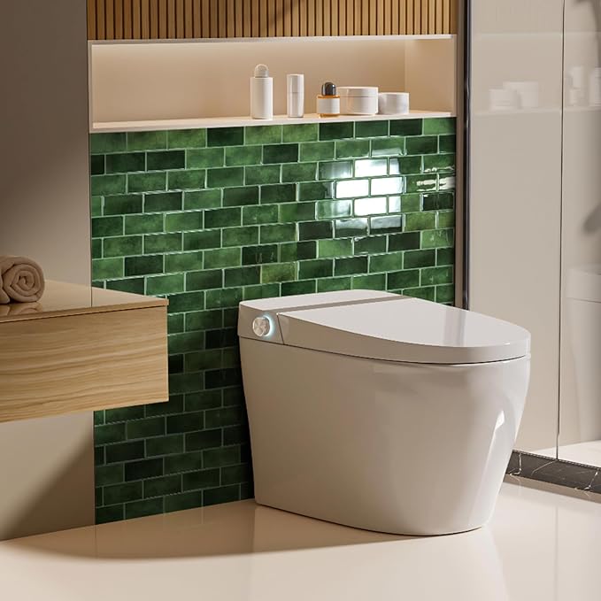 Art3d Peel and Stick Green Wall Tiles – 12"x12" Thicker Design Backsplash, Self-Adhesive Tile for Kitchen & Bathroom Renovation