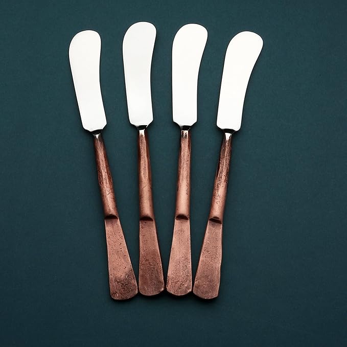 INOX artisans Celia Butter Knife/Cheese Spreader 4 Pc. Set