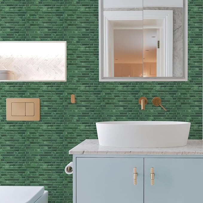STICKGOO Peel and Stick Backsplash - 10 Sheets of 12”×12” - 3D Self Adhesive Peel and Stick Tile Backsplash for Kitchen & Bathroom