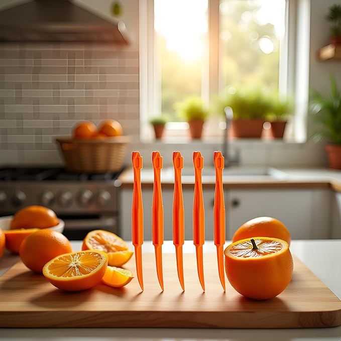 5Pcs Plastic Orange Peeler Remover Multifunctional Easy Open Orange Peeler Tool Fast Peeling Knife Citrus Lemon Cutter Fruit Opener Tools,Peelers,Peeling, Grating and Slicing Tools