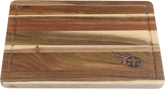 The Memory Company Officially Licensed NFL Acacia Cutting Board – 11.7" x 15.7" Durable Wood Chopping & Serving Board with Team Logo