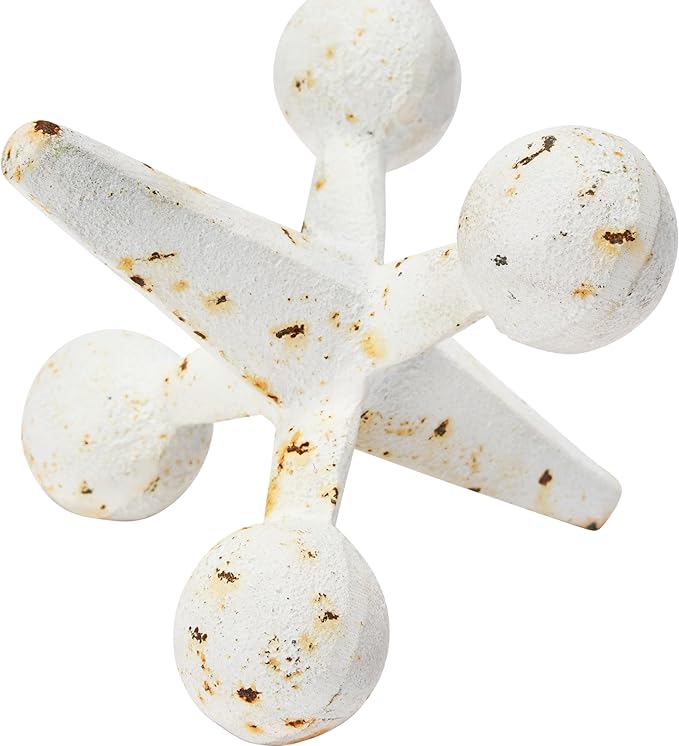 Creative Co-Op Cast Iron Jack Accent, Cream