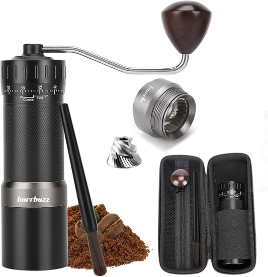MB2 Manual Coffee Grinder with Carrying Case, Great for Travel, Camping & Storage Components, All-Round Grinder