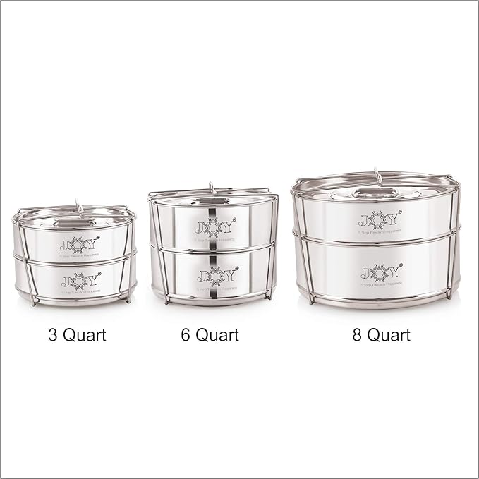 Stackable Stainless Steel Insert Pans - 3QT- Inserts for Instant Pot - Pan for Instapot - Accessories for Instant Pot 3QT and above - Pressure Cooker Steamer Accessories