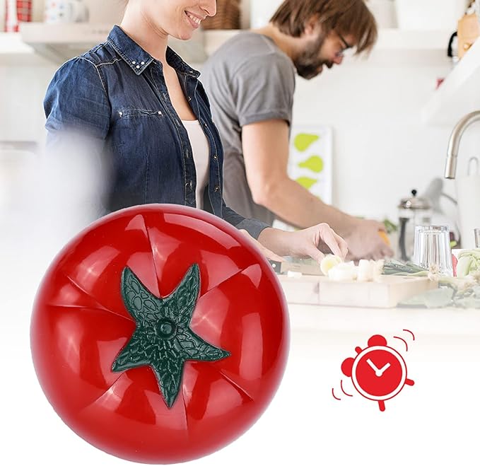 60 Minutes Red Kitchen Timers for Cooking, 2.83 x 2.17in Visual Timer, ABS Tomato Timers for Cooking, Baking, Brushing Teeth, Reading, Studying, Running and Yoga
