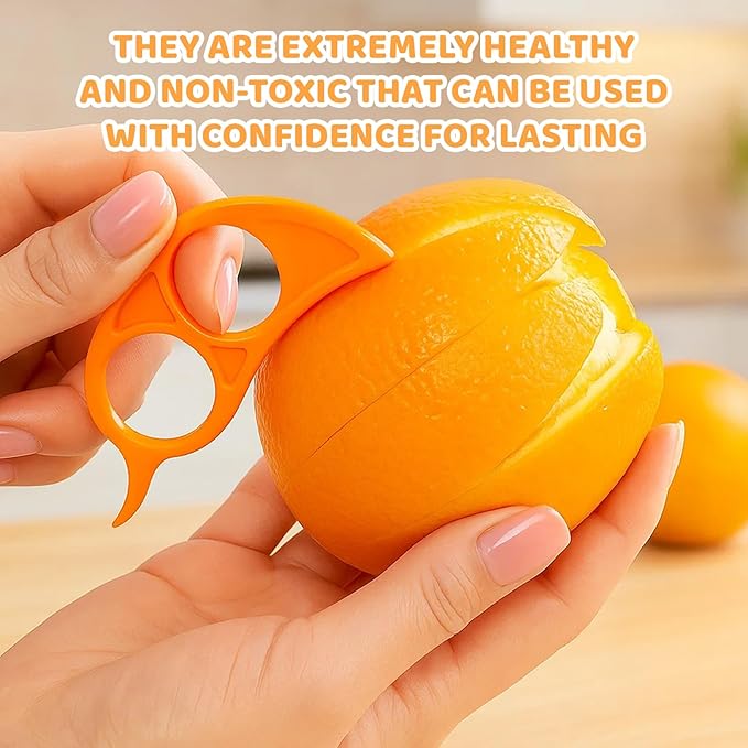 Orange Peeler Set,7-Piece Orange Peeler Tool Kit with 4 Long Handles, 2 Mouse-Shaped Peelers and 1 Stainless Steel Peeler, Durable Stainless Steel and Plastic Construction