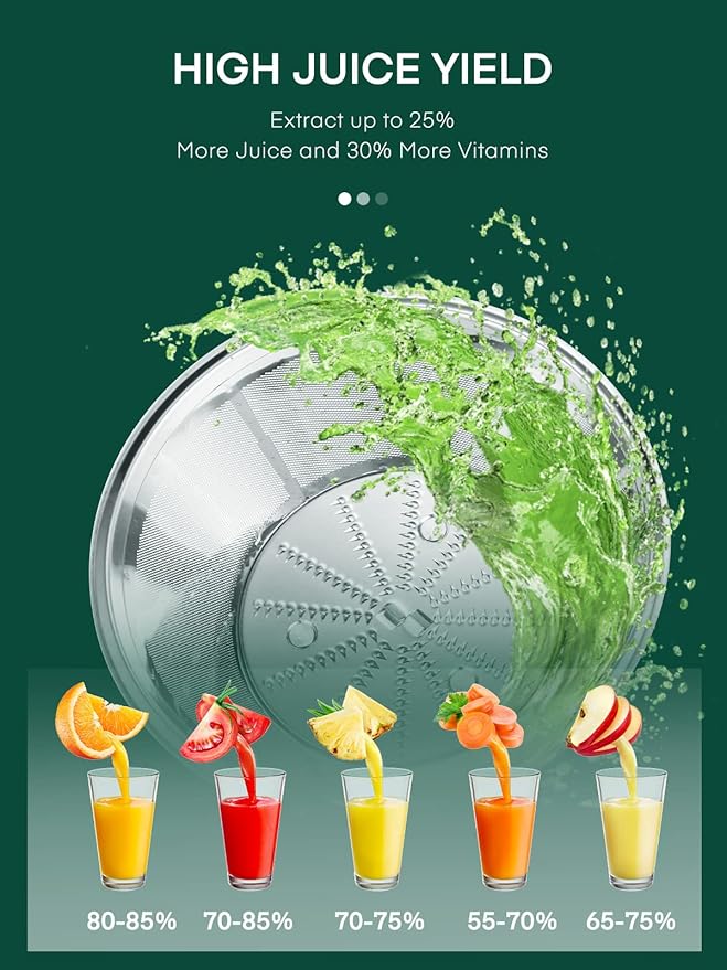 Juicer Machine, HOUSNAT Centrifugal Juicer,Extractor Max Power 800W Juice, 65MM Chute for Whole Fruit and Vegetables, Juice Extractor with 3 Speeds Quick Juicing, Easy to Clean, BPA Free,Silver