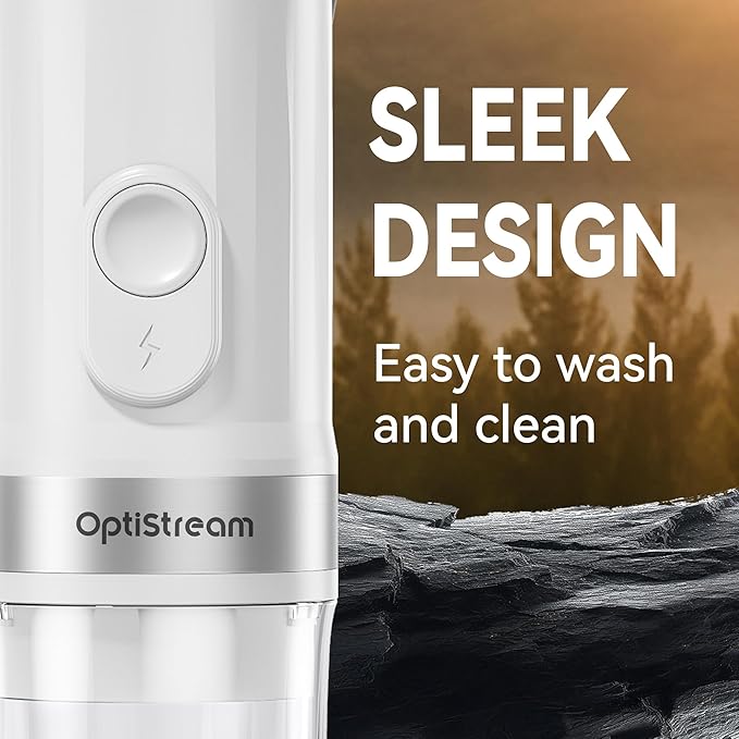 Optistream Portable Electric Espresso Machine, Travel Coffee Maker for Camping, Car Coffee Maker Self-Heating with USB-C, With Ground Coffee & NS Capsule for RV, Hiking, Office (White)