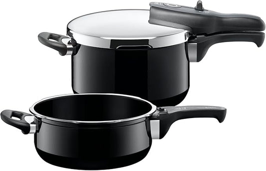 Silit "Sicomatic - T-Plus Duo Pressure Cooker, Black, 3/4.5 Litre