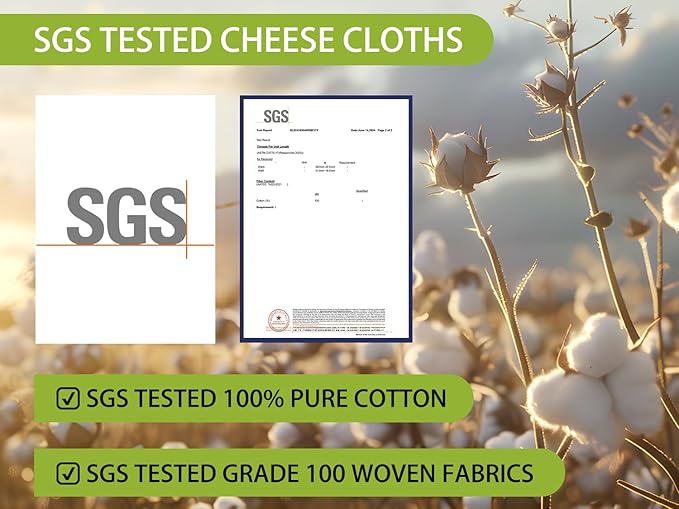 Olicity Cheesecloth Bulk, 10PCS, Grade 100, 20x20Inch Hemmed Cheese Cloths Fabric Reusable Fine Mesh Cloth,100% Cotton Unbleached Precut Muslin Bulk Cheesecloth Roll for Straining, Cooking, Yogurt