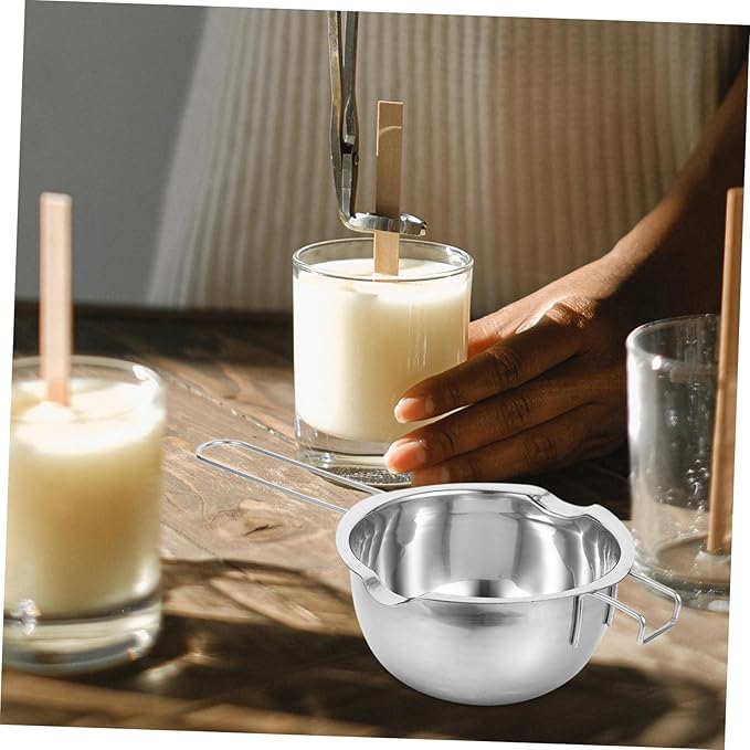 Stainless Steel Chocolate Melting Pot Butter Heating Pot Melting Bowl Spatula Multi-functional for Cheese Oil Milk Easy Clean Compact Design