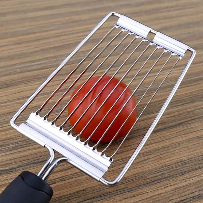 Tomato Slicer,Stainless Steel Handheld Boiled Eggs Slicer Tomato Cutter Veggie Chopper Kitchen Gadgets Manual Graters Slicers
