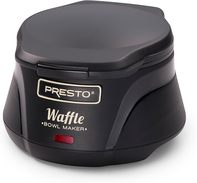 Presto 03500 Belgian Waffle Bowl Maker,Black, 9.3 x 8.25 x 5.25 inches