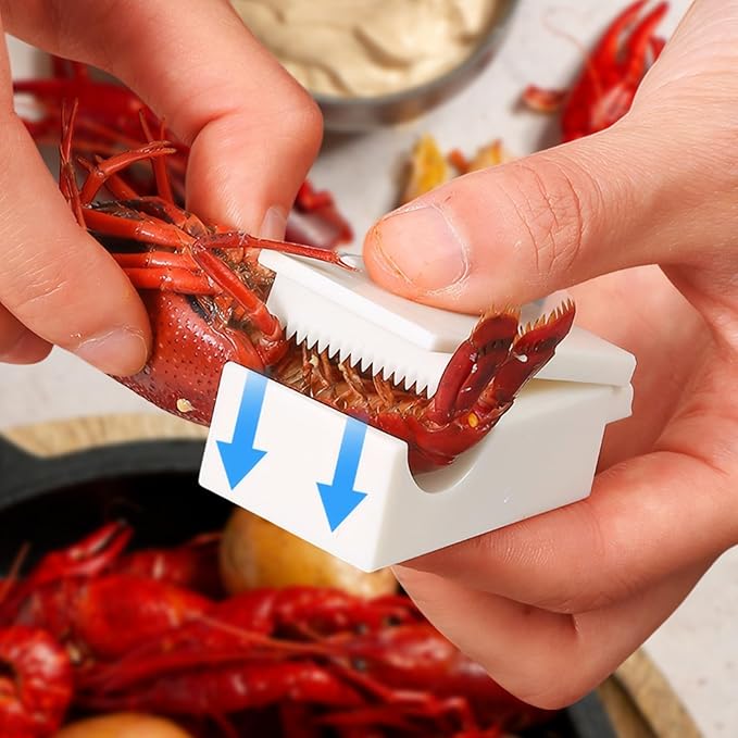 8 Pcs Crawfish Peeler Portable General Purpose Crawfish Peeler Tool,Crayfish Quick Shelling Device Convenient and Easy to Clean,Suitable for Family Restaurants (White)