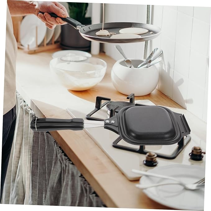 Sandwich Press Stovetop Double Side Grilled Pan Sandwich Baking Tray Detachable Pan for Camping Sandwichmaker