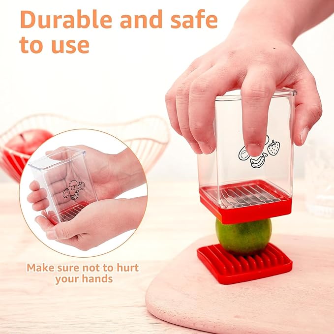 Stainless Steel Fruit & Vegetable Cutter with Push Plate - Banana, Strawberry & Egg Slicer