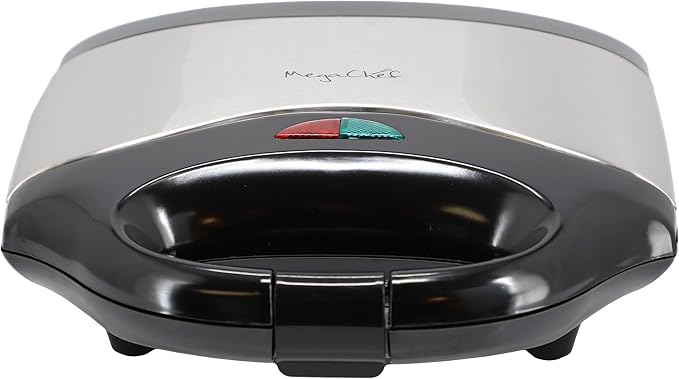 MegaChef Electric Non-Stick Aluminum Panini Press Sandwich Maker Grill, Compact Design, Panini Maker, Sandwich Grill, Countertop Grill Griddle (Grill Plate)