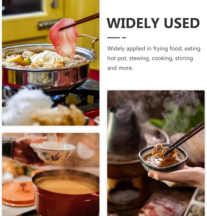 Long Handle Spoon Ladle 13.78 Inch Heatproof Abs Skimmer Strainer for Kitchen Cooking Ramen Noodle Dumplings Hot Pot