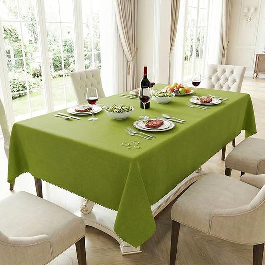 HX&OD Rectangular Tablecloth Cationic Fabric Waterproof Stain Resistant Wrinkle-Resistant for Home/Decoration/Party/Buffet/Wedding/Dining Room/Camping