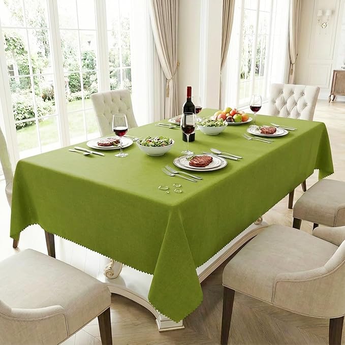 HX&OD Rectangular Tablecloth Cationic Fabric Waterproof Stain Resistant Wrinkle-Resistant for Home/Decoration/Party/Buffet/Wedding/Dining Room/Camping