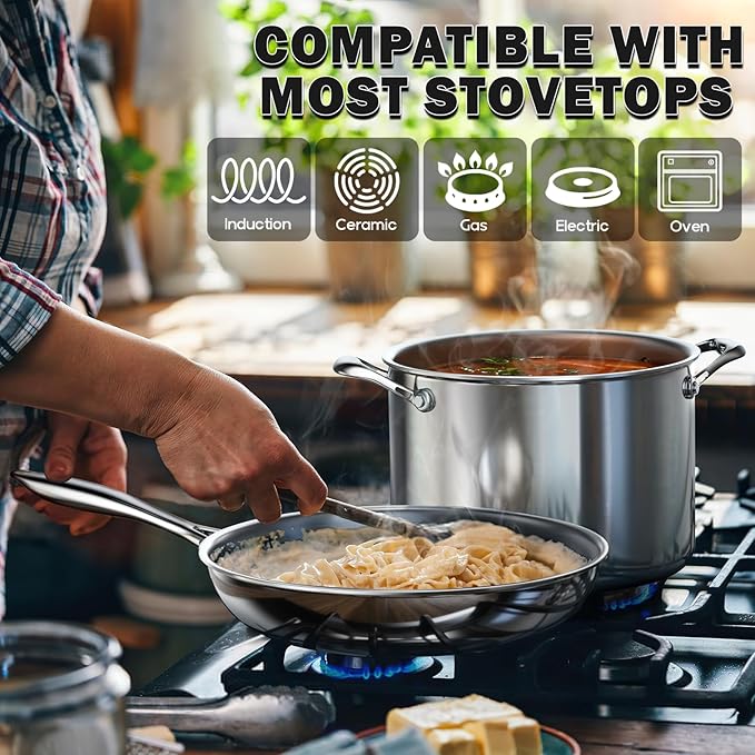 Cooks Standard Multi-Ply Clad Saucepan, 3 Quarts, Silver