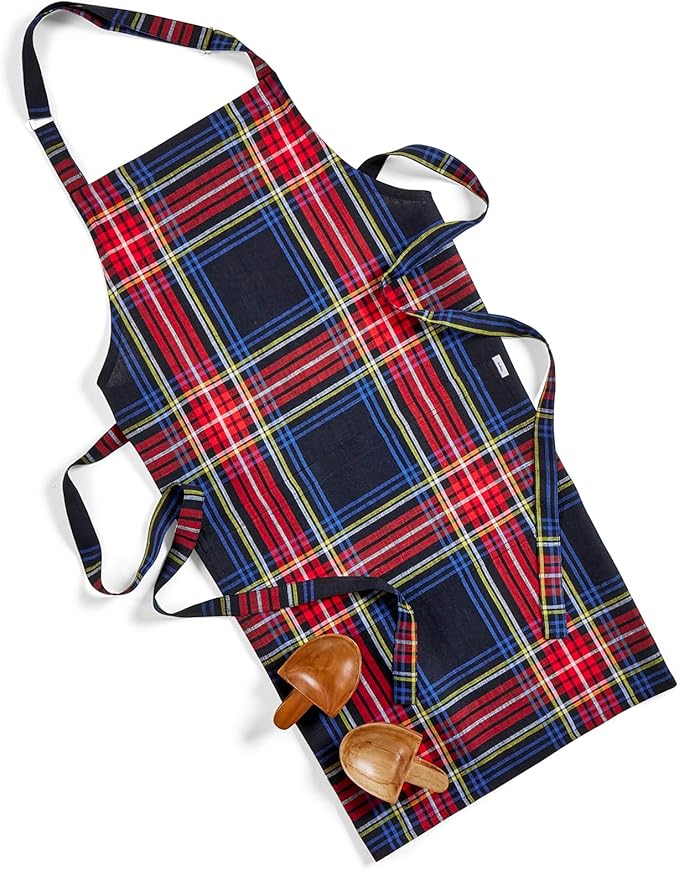 Solino Home Linen Bib Apron for Men & Women - 33 x 30 Inch Kitchen Apron with Front Pockets - Handcrafted from European Flax