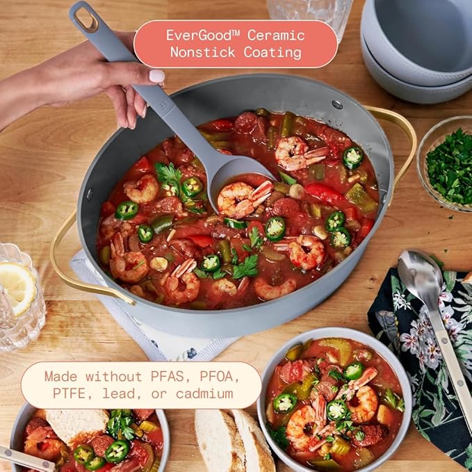 Beautiful 10-in-1 Electric Multi-Cooker by Drew Barrymore, 6-quart, digital display, 10 cooking functions, non-stick pot, easy one-touch control (Cornflower Blue)