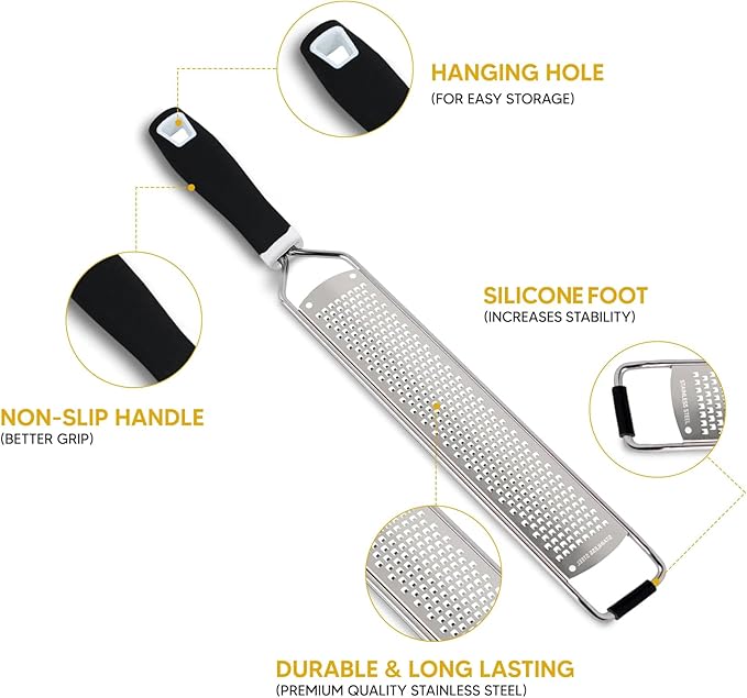 Stainless Steel Zester for Cheese, Lemon, Citrus and much more!