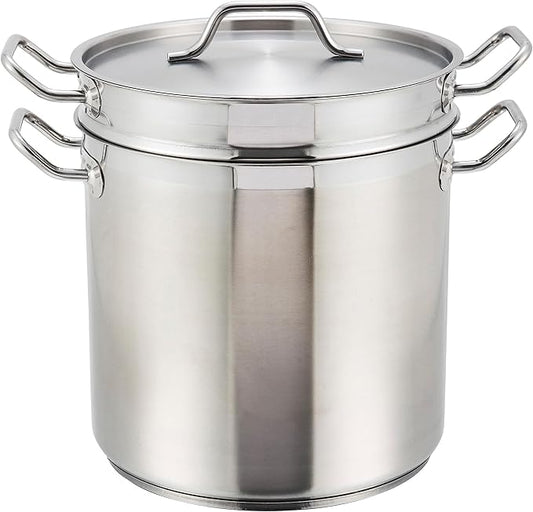 Winware Stainless 8 Quart Steamer/Pasta Cooker with Cover