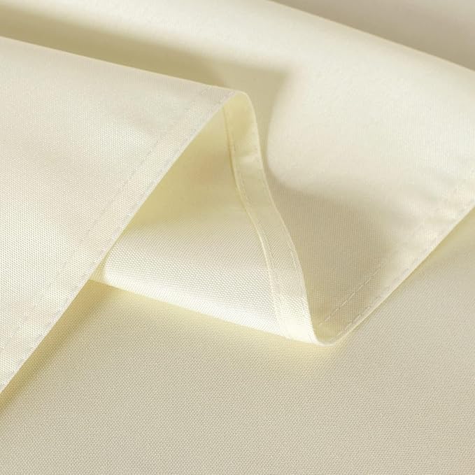 sancua 6 Pack Beige Tablecloth 60 x 102 Inch, Rectangle Table Cloth for 6 Feet Tables - Stain and Wrinkle Resistant Washable Polyester Table Cover for Dining Tables, Buffet Parties and Camping