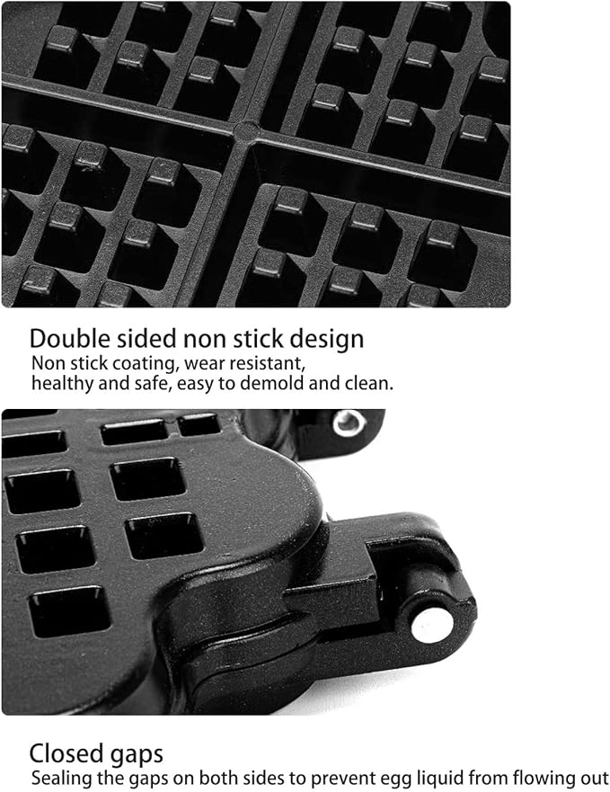Waffle Mold Pan, Waffle Maker Pan, Waffle Iron Stove Top, Suitable for Making Delicious Homemade Waffles