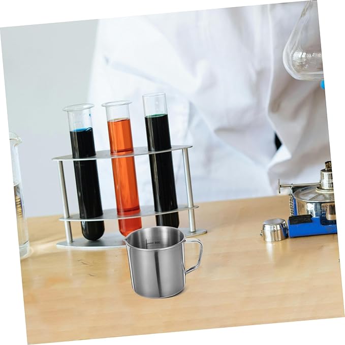 Homoyoyo 500ml Stainless Steel Measuring Cup Scale Lab Beaker for Chemistry Accurate Measuring Cups