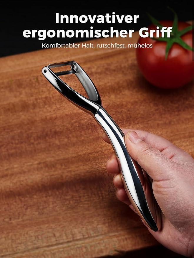 Y & I Peeler Set – Multi-Purpose Vegetable Peeler, 304 Stainless Steel Potato Peeler with Ultra-Sharp Serrated Blade & Ergonomic Handle (2-Year Warranty)