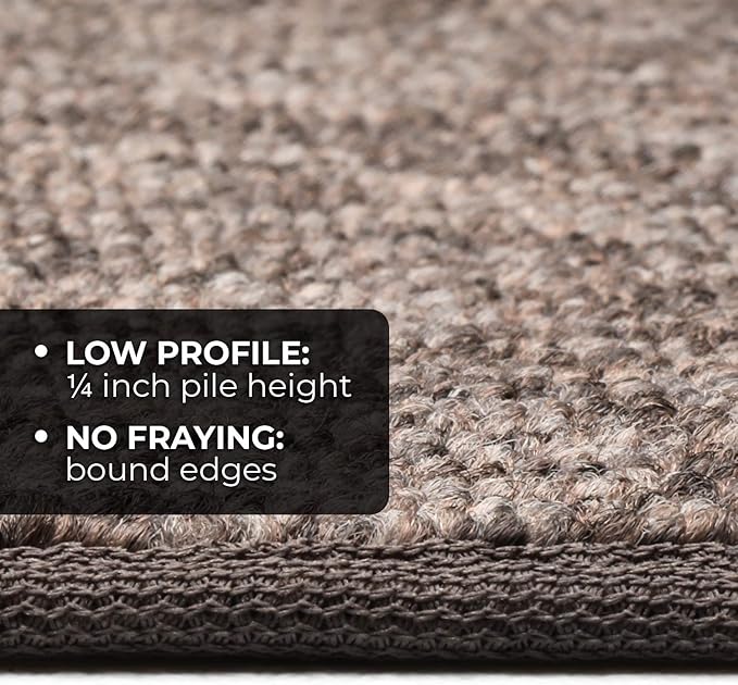 House, Home and More Skid-Resistant Carpet Runner - Pebble Gray - 12 Feet X 48 Inches
