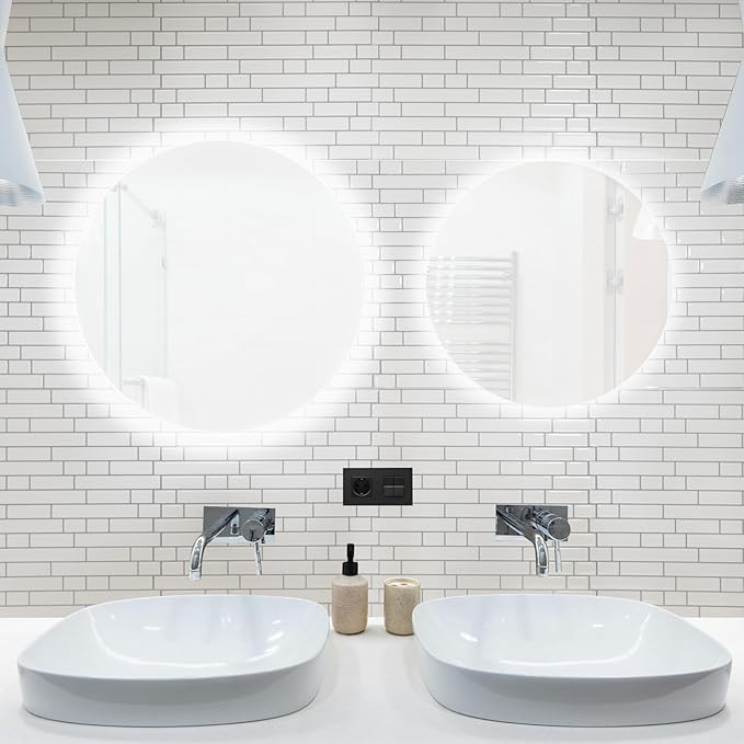 Art3d 10-Sheet Heavy-Duty Peel and Stick Backsplash, Waterproof Wall Tiles Stick on Kitchen Backsplash Living Space, White with Gray Grout
