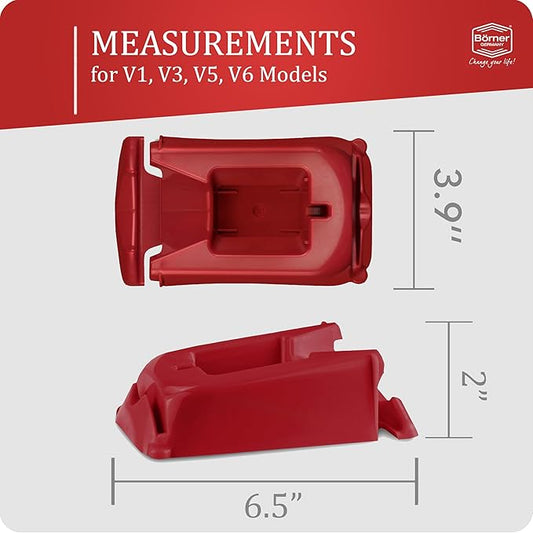 Borner by Reston Lloyd Mandoline Docking Station for Upright Storage, Red