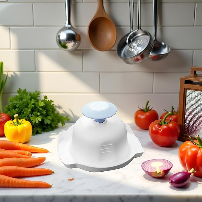 Blue Food Safety Holder for Mandolin Slicer, Peelers Finger Anti-Cut Protectors for Vegetable Grater, Food Slicer Cutter Finger Grater Peeling, Grating and Slicing Tools Kitchen Utensils