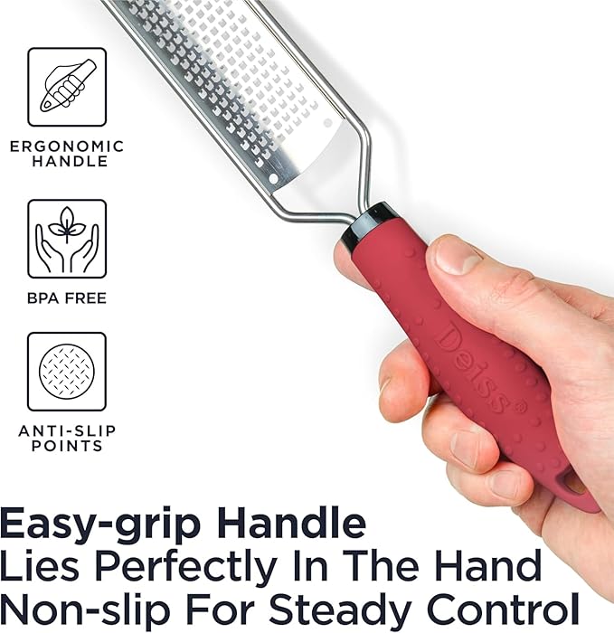 Deiss PRO Lemon Zester & Heavy Duty Cheese Grater and Deiss Lux Heavy Duty Pizza Cutter