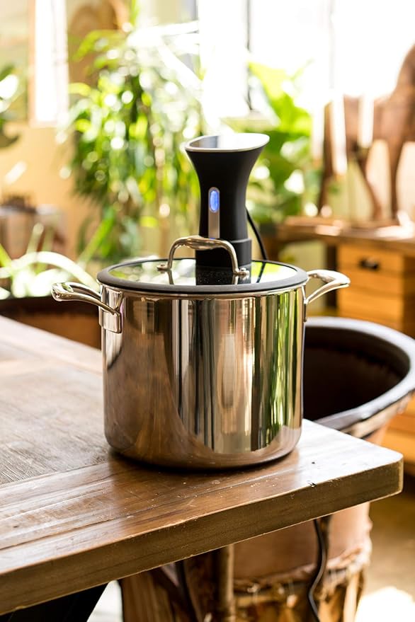 Tuxton Home THBCZ2-SS9-B Chef Series Sous Vide Pot, 9.8 qt, Silver, 9.8-Quart Pot