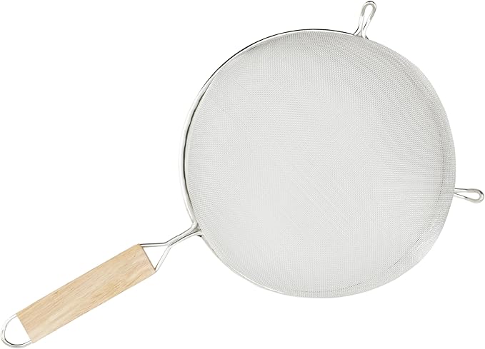 Winco Strainer, 8-Inch Diameter, Fine Single Mesh, Medium