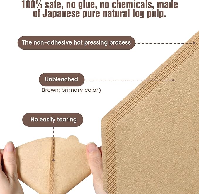 600 Count Cone Coffee Filters #4, Clinuse Unbleached Size 04 Coffee Filters 8-12 Cup, Disposable Natural Paper Filters, No.4 Cone Filters for Ninja, Cuisinart, Pour Over and Drip Coffee Maker