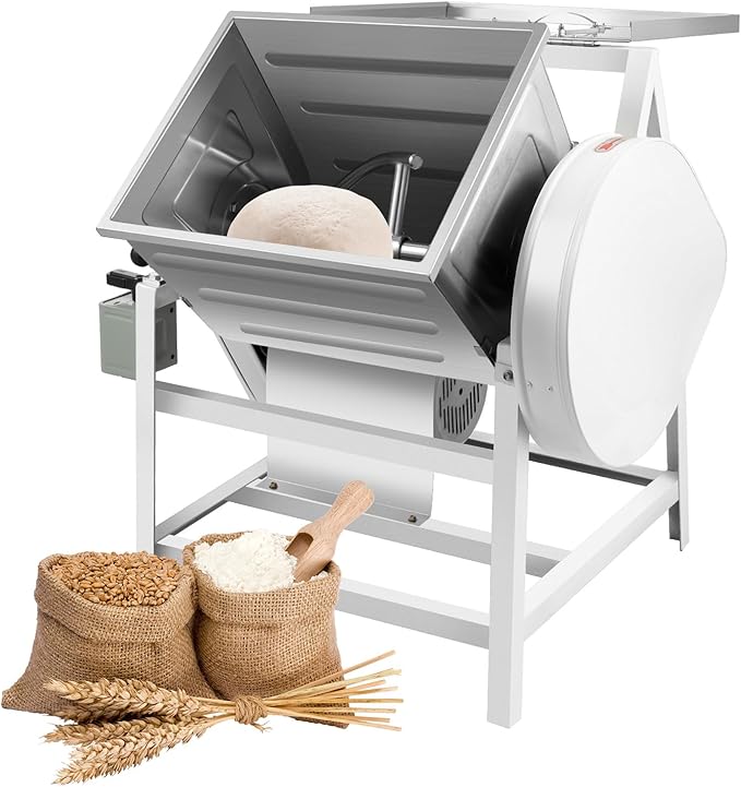 1500W Dough Mixing Machine, 110V Flour Mixer, 1400r/m Commercial Kneading Machine with 30 Quarts Capacity for Bakeries Noodle Shops Restaurants and Catering