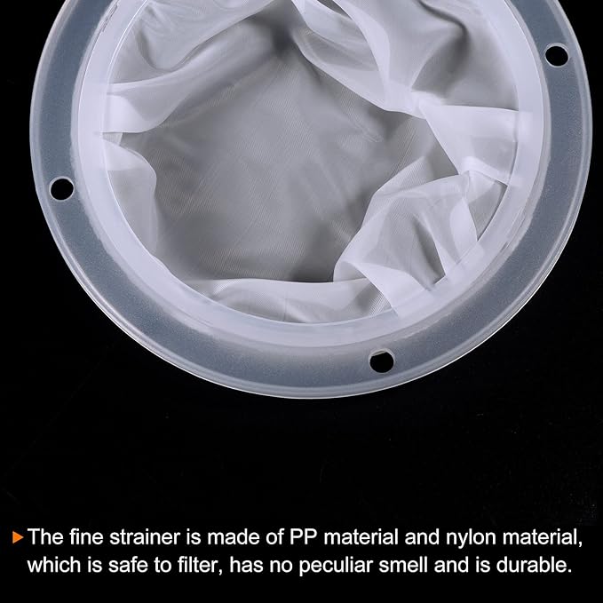 PATIKIL 5.4" O.D. Food Filter Strainer, 4 Pack 300 Mesh Kitchen Mesh Filters Strainers Fine Mesh Sieve for Juice, Coffee, Soy Milk Filtration, White