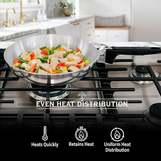 MAGNAWARE 8-Inch Chef Skillet – Quick & Even Heat Distribution – Lightweight Cast Aluminum Frying Pan – No Seasoning Required – PFOA & PTFE Free – Oven Safe Up to 350°F – Classic Vintage Design