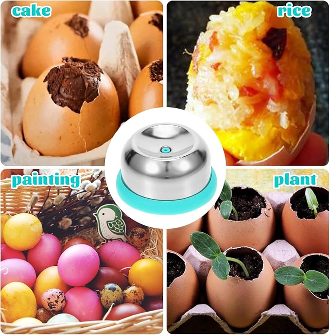 Egg Piercer with Retractable Pin, Stainless Steel Egg Poker for Hard Boiled Eggs, Great Eggshell Peeler Tool to Get Good Hard Boiled Eggs, Egg Piercer Hole Seperater for Quick Peel Anti-Burst