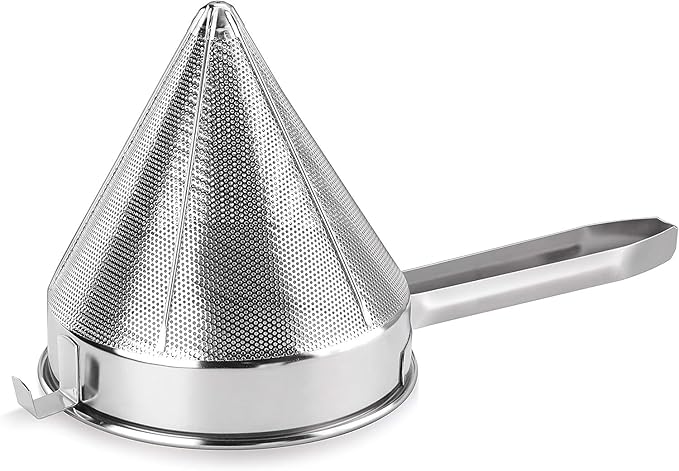 Soro Essentials- 9" Stainless Steel China Cap Strainer Fine Mesh- Cone Shaped Strainers Food Strainer Juice Strainer Kitchen Tools Food for Straining Seeds Beans Sauces Home Kitchen Restaurant