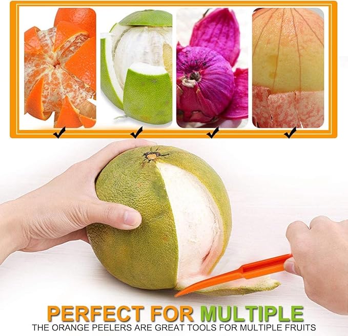 Orange Peeler Tools Citrus Peel Cutter Plastic Fruit Vegetable Slicer Cutter Lemon Peeler Opener Remover Fruit Tools Kitchen Accessories Cooking Knife Kitchen Gadgets (3)